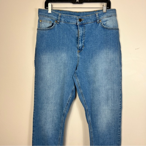 Kaffe Curve KCena Flora Long Jeans - Light Wash Denim women size 44 Eu XL US - Picture 5 of 16